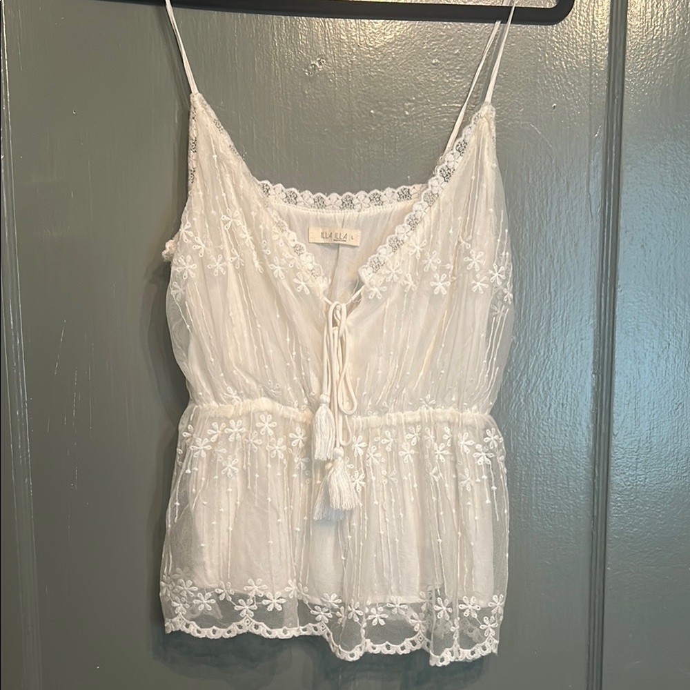 ILLA ILLA Delicate White Lace Blouse